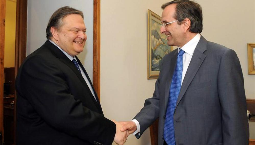 Antonis Samarás y Evengelos Venizelos