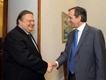 Antonis Samarás y Evengelos Venizelos