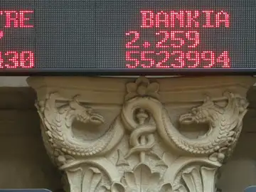 Panel que muestra la cotización de Bankia Panel que muestra la cotización de Bankia