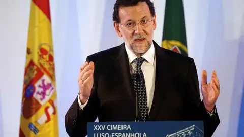 Mariano Rajoy, en una rueda de prensa en Portugal Mariano Rajoy, en una rueda de prensa en Portugal