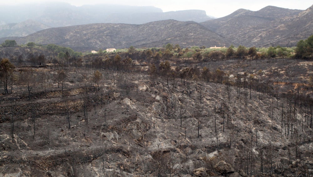 El incendio de La Rasquera, en fase de control