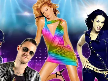 Paulina Rubio, Mónica Naranjo y José de Rico y Henry Mendez Paulina Rubio, Mónica Naranjo y José de Rico y Henry Mendez