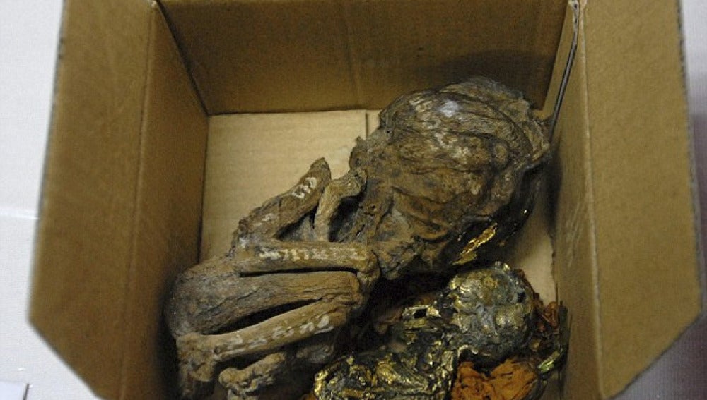 Los cuerpos estaban cubiertos de oro