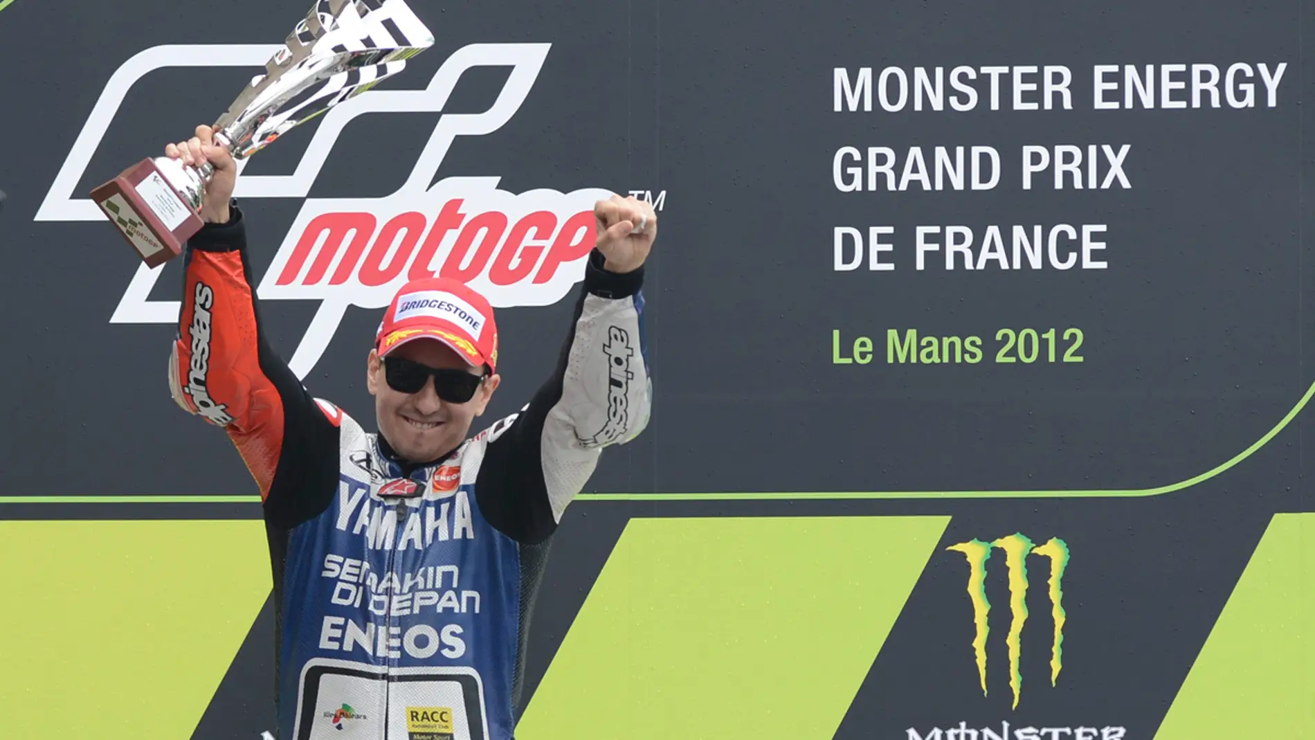 Jorge Lorenzo, en el podio de Le Mans