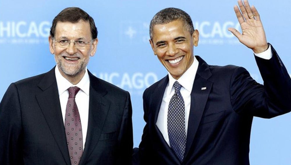 Obama y Rajoy, en la cumbre de la OTAN en Chicago