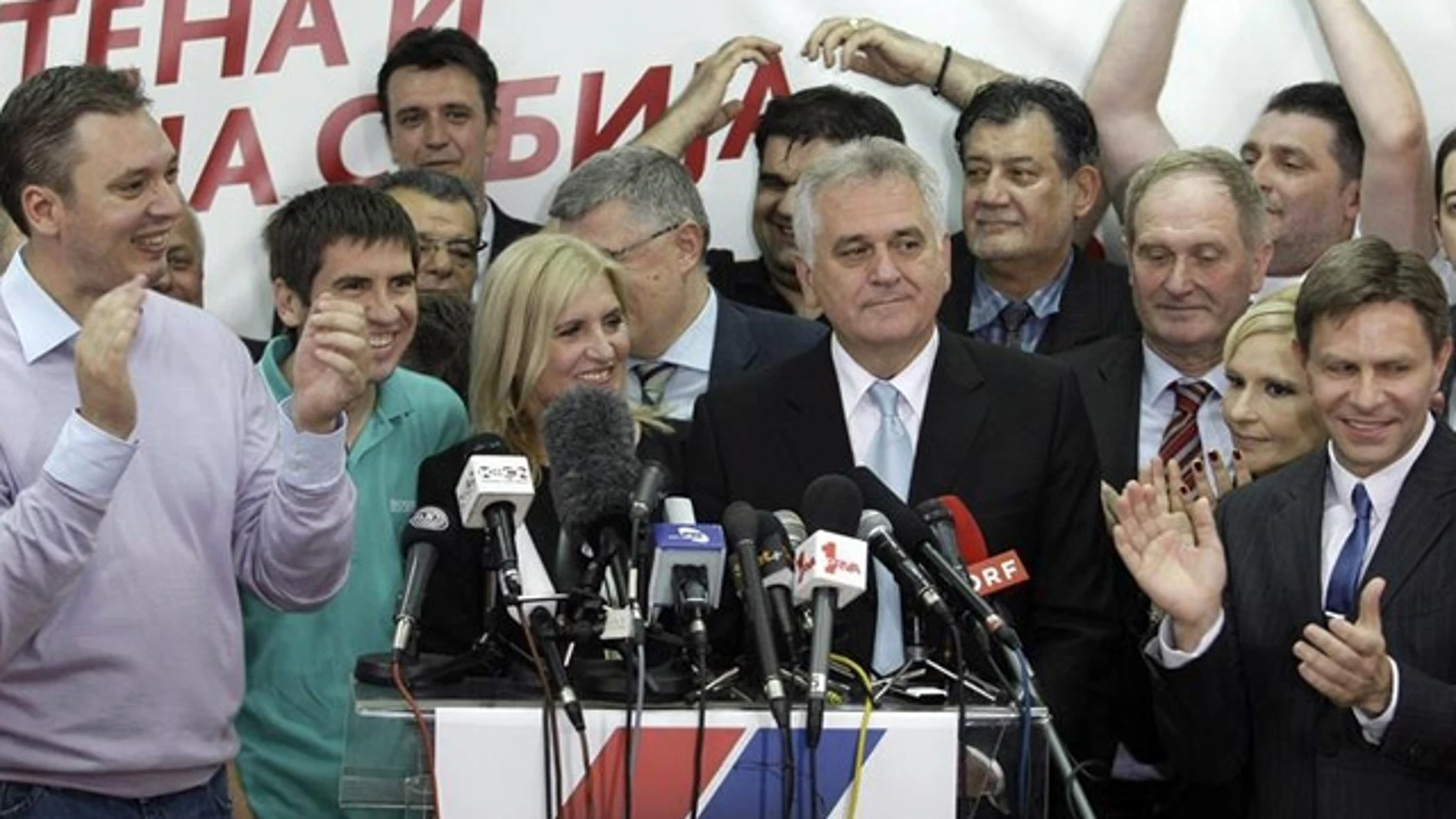 Tomislav Nikolic, tras llevarse la victoria Tomislav Nikolic, tras llevarse la victoria