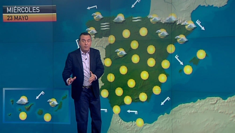 La previsión del tiempo 22-05-2012