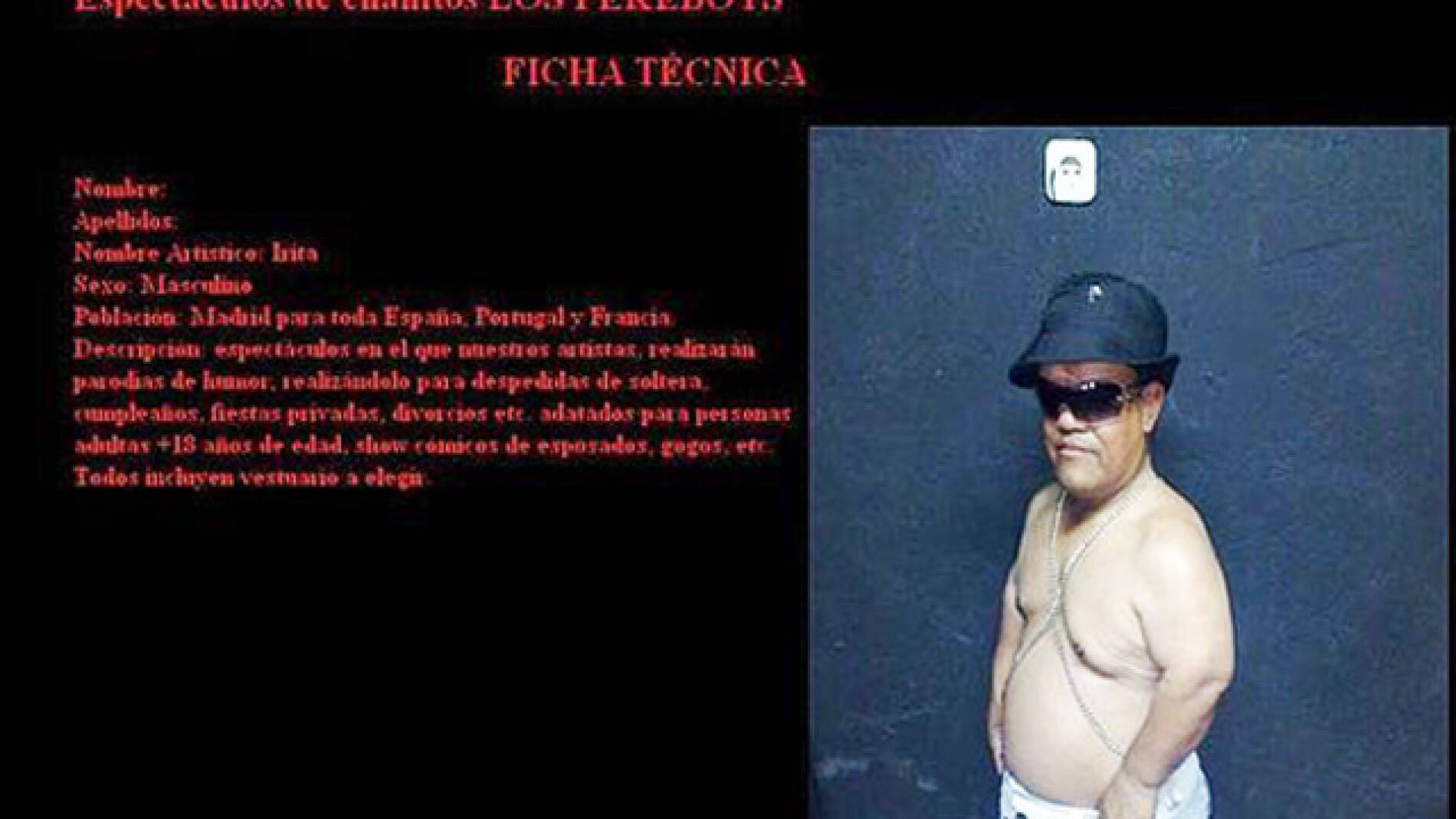 Ficha t&eacute;cnica del detenido en la empresa de animaci&oacute;n en la que trabajaba.