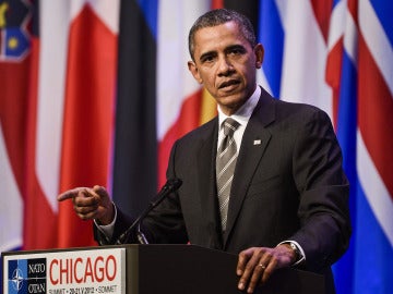 Barack Obama, durante la cumbre de la OTAN