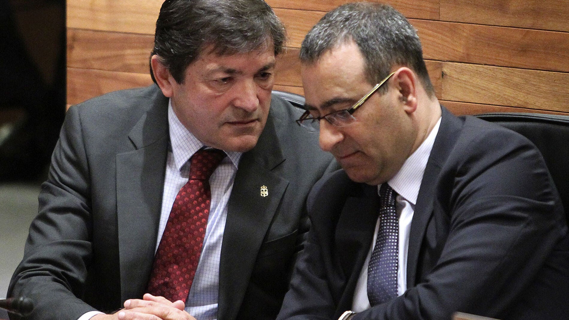 Javier Fern&aacute;ndez y Fernando Lastra, del PSOE