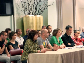 Un momento de la rueda de prensa en Bilbao Un momento de la rueda de prensa en Bilbao