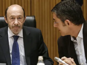 Pérez Rubalcaba y Eduardo Madina Pérez Rubalcaba y Eduardo Madina