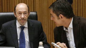 Pérez Rubalcaba y Eduardo Madina