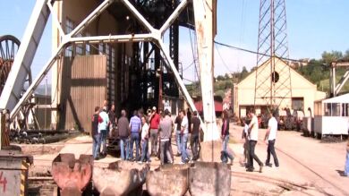 Encierro de diez mineros en Asturias