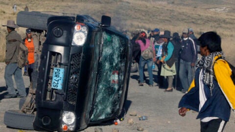 Protestas mineros en Per&uacute;