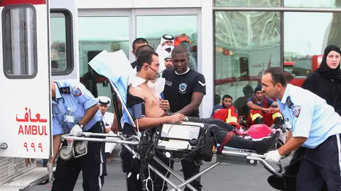 Un superviviente del incendio en Doha Un superviviente del incendio en Doha
