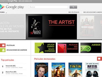 La web de Google Play Movies