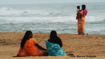 La playa de Varkala, en el estado indio de Kerala. Foto: Marino Holgado