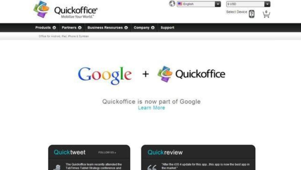 Google compra la empresa de productividad Quickoffice