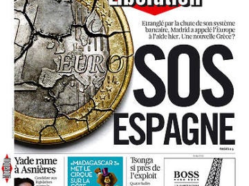 Portada del diario Libération
