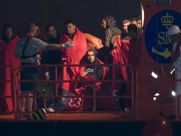 Inmigrantes llegados en patera a Almería Inmigrantes llegados en patera a Almería