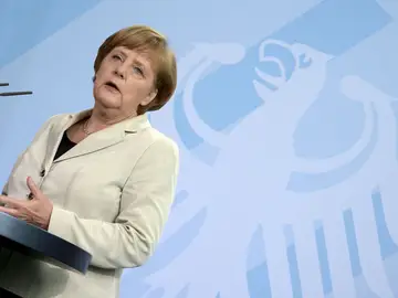 Angela Merkel durante una comparecencia Angela Merkel durante una comparecencia