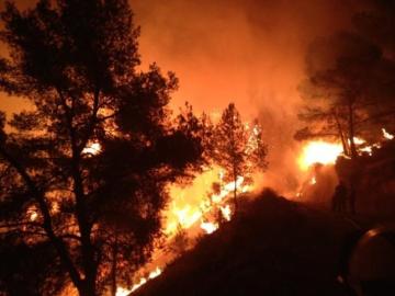 Incendio de la sierra de la Muela, en Murcia