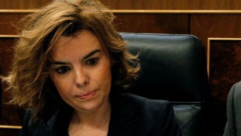 Soraya S&aacute;enz de Santamar&iacute;a en el Congreso de los Diputados