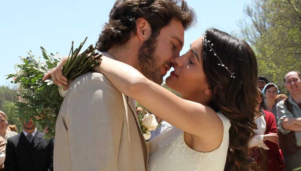 Tristán y Pepa, recién casados