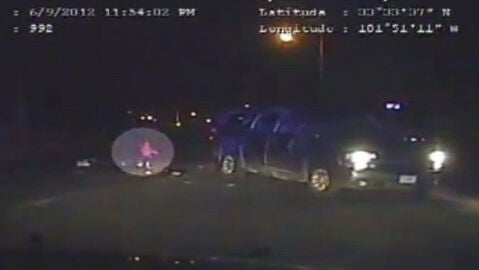 Accidente durante una persecuci&oacute;n en Texas