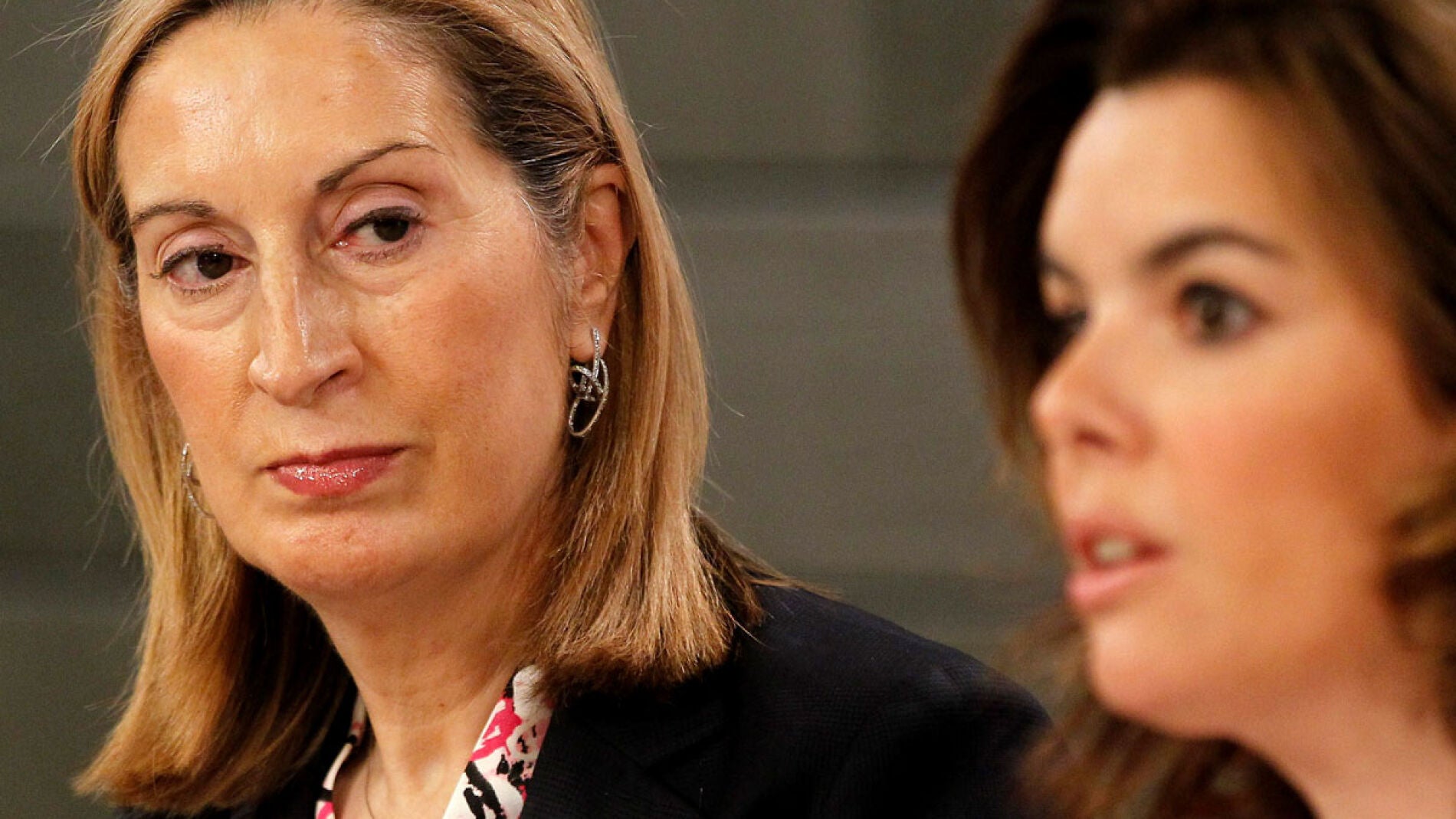 Ana Pastor, ministra de Fomento, durante la rueda de prensa