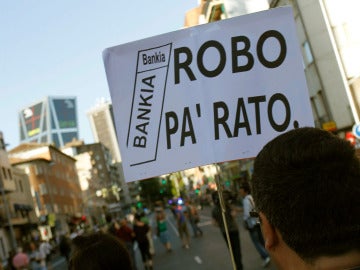 Manifestación contra el rescate de Bankia