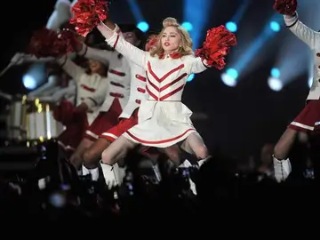 La cantante estadounidense Madonna durante la gira La cantante estadounidense Madonna durante la gira