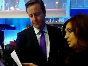 David Cameron y Cristina Fernández de Kirchner David Cameron y Cristina Fernández de Kirchner