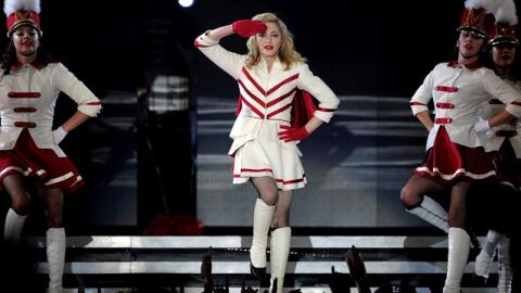 La cantante Madonna, durante el concierto