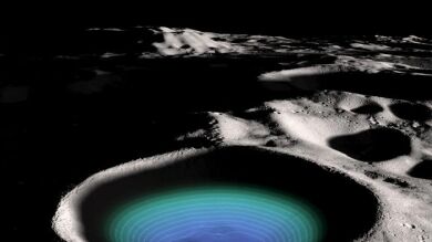 Descubren depósitos de hielo en un cráter del polo sur de la luna