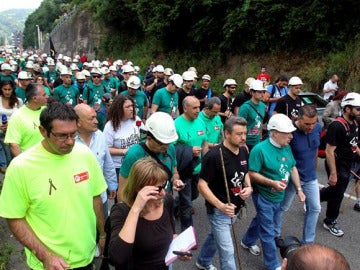 Imagen de la marcha de la minería desde Asturias
