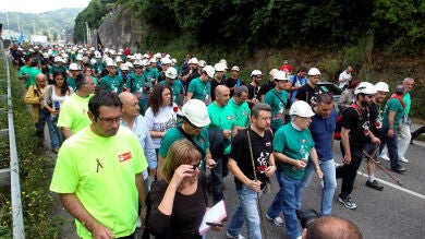 Quedan en libertad los tres mineros detenidos en Asturias por cortes en la A-66