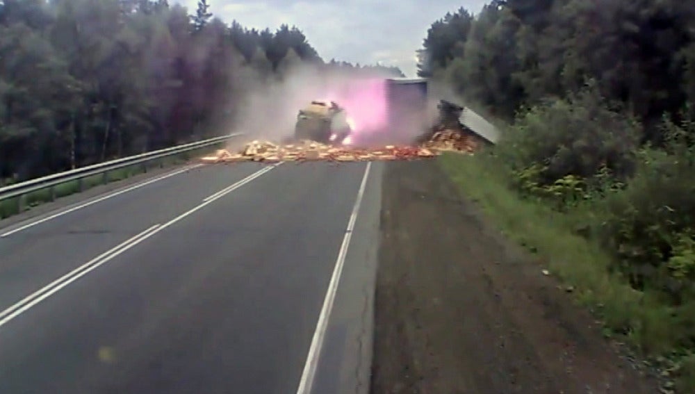 Accidente entre camiones en Rusia