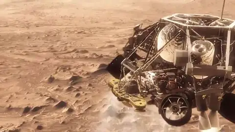Recreación del Curiosity en Marte Recreación del Curiosity en Marte