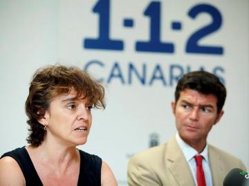  La responsable del Instituto Geográfico en Canarias, María José Blanco, en rueda de prensa.