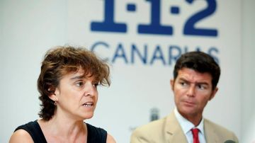  La responsable del Instituto Geográfico en Canarias, María José Blanco,  en rueda de prensa.