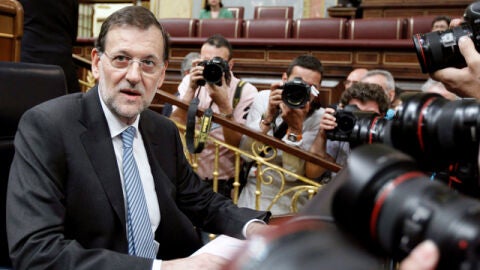 Mariano Rajoy, en la sesi&oacute;n de control