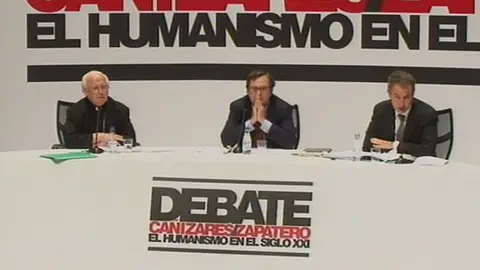 Zapatero, Cañizares y Marhuenda, en el debate Zapatero, Cañizares y Marhuenda, en el debate