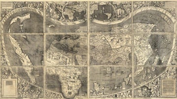 Ejemplar del llamado mapamundi de Waldseemüller