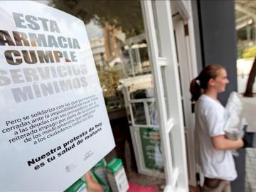 Las farmacias valencianas inician una huelga indefinida 