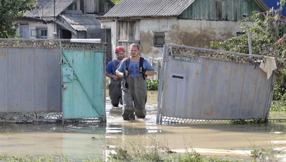 Imagen de una inundación en Rusia