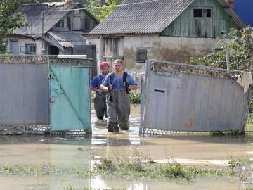 Imagen de una inundación en Rusia