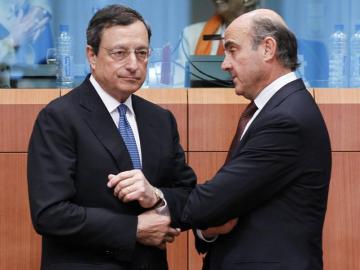 Mario Draghi y Luis de Guindos