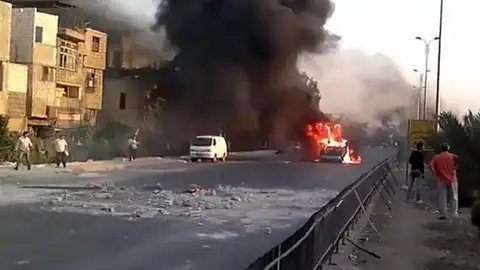 Los choques entre rebeldes sirios y fuerzas gubernamentales se recrudecen en Damasco Los choques entre rebeldes sirios y fuerzas gubernamentales se recrudecen en Damasco